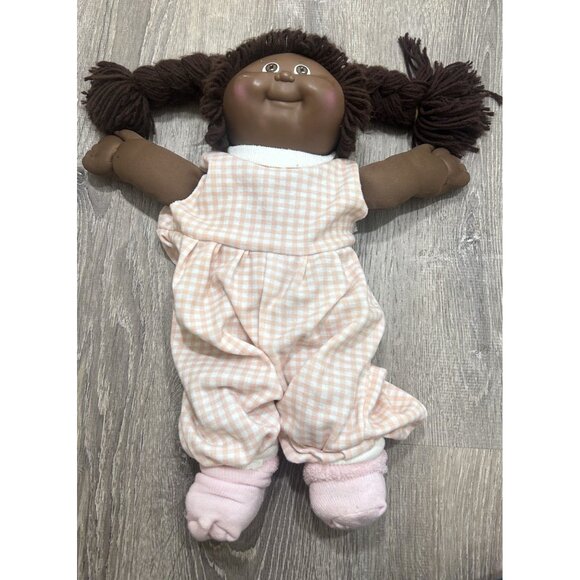 Vintage Cabbage Patch African American Girl Doll For Kids Yarn Hair Cloth Doll - Picture 1 of 10